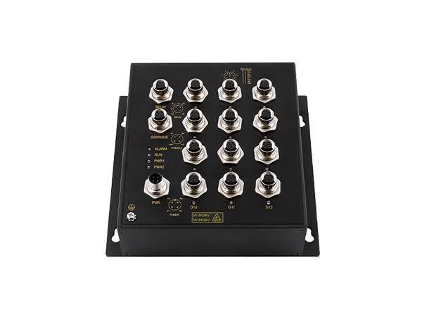 邁威通信Admas8212G-M12-12GT 12口M12型三層全千兆網(wǎng)管型壁掛式工業(yè)以太網(wǎng)交換機(jī)